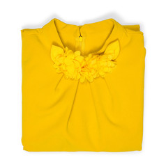 fold blouse top on isolated white background