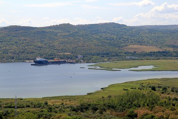 Views of Beloslav lake from a height (Bulgaria)