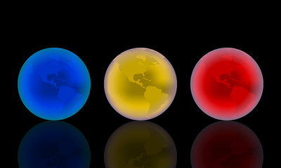 Background with illustration of planet earth