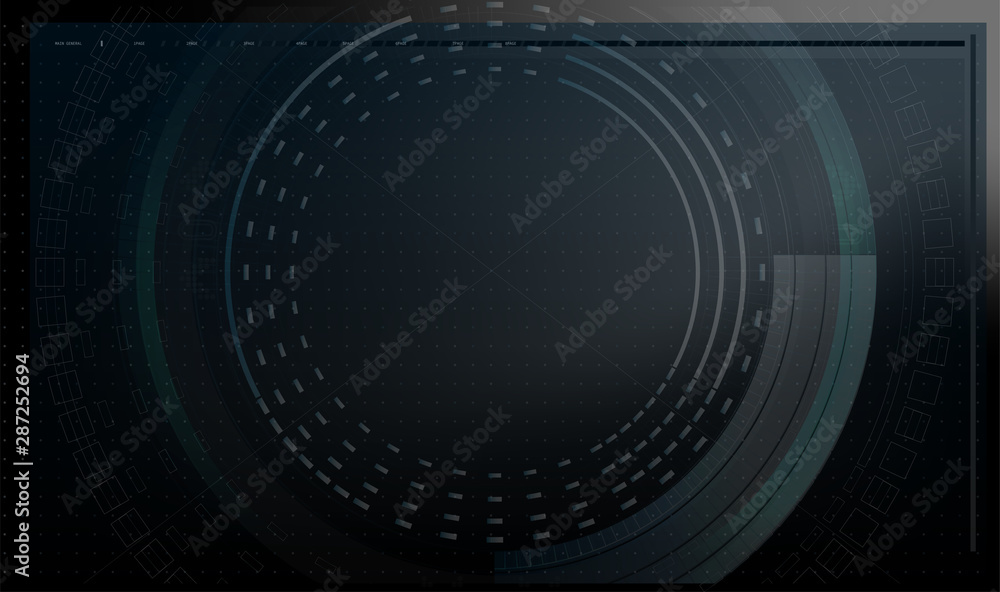 Poster abstract circle technology concept. circuit board, high computer color background. vector illustrati