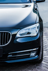 Fototapeta premium headlight of modern prestigious car