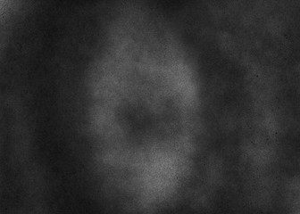 Dark noise texture. Gritty grunge background with black paint spots on paper
