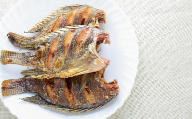Deep Fried Tilapia Fish with Fish Sauce and Pepper