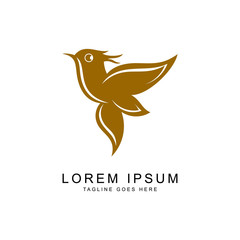 bird with colorful logo template