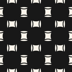 Simple vector abstract minimalist geometric monochrome seamless pattern