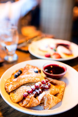 Breakfast with crepes