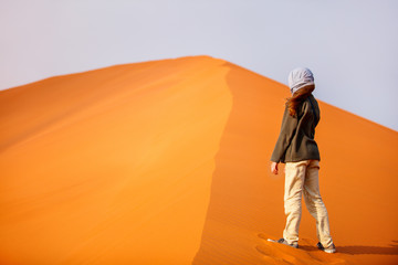 Young girl in Deadvlei Namibia