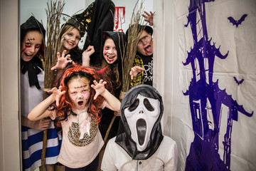 kids in Halloween party