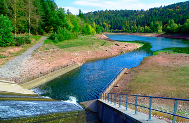 Nagoldtalsperre des Flusses Nagold im Schwarzwald in Baden-Württemberg fotografiert am 2017.09.30