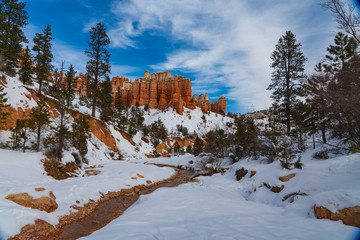 Hoodoos in Winter at Bryce Canyon National Park