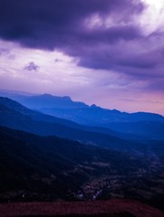 Fototapeta premium Beauty of clouds and nature in the western ghats in India.