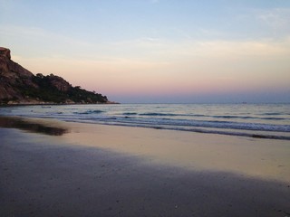 sunset on the beach