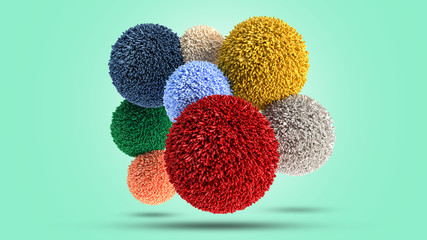 Glossy balls. 3d rendering