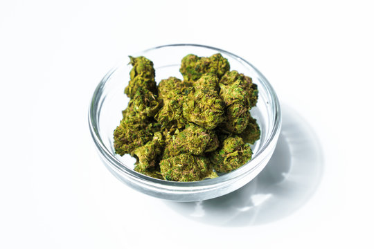 bowl full of marijuana buds