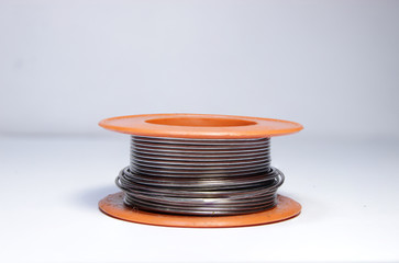 lead for soldering on white background