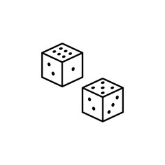 Dice, casino icon. Element of casino icon