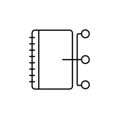 Curriculum education structure icon. Element of distance education line icon