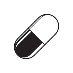 capsule vector icon illustration