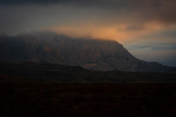 sunset in the mountains