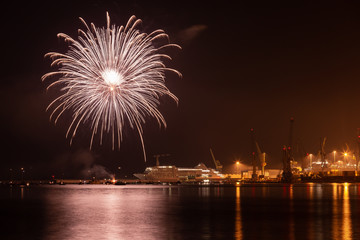 Fototapeta premium Festa del Mare 2019 - Ancona - Fuochi d'artificio