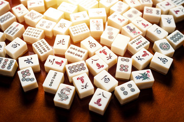 old Mahjong tiles