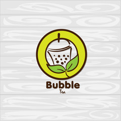 bubble tea logo icon graphic template