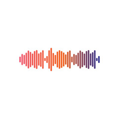 Sound wave icon logo design illustration template