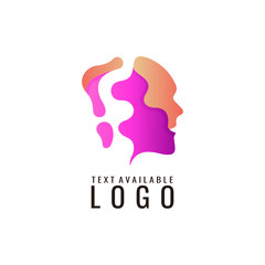 head logo, people design template