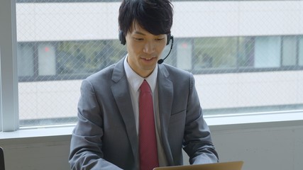 ビジネスマン・ヘッドセット