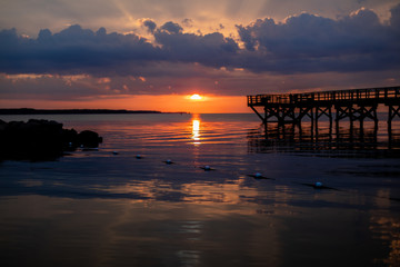 Fototapeta na wymiar Yorktown sunrise