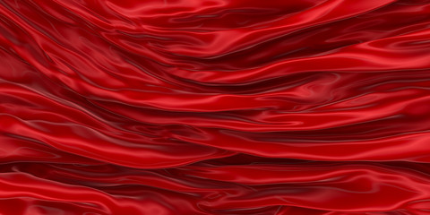 Abstract background of colored wavy silk or satin.