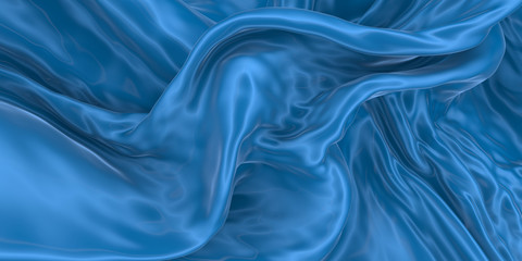 Abstract background of colored wavy silk or satin.