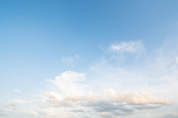 Clouds in blue sky in a clear day