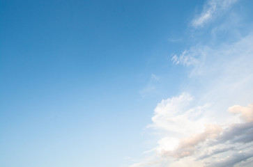 Naklejka na ściany i meble Clouds in blue sky in a clear day