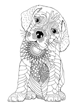 Zentangle Dog Images – Browse 2,362 Stock Photos, Vectors, and Video