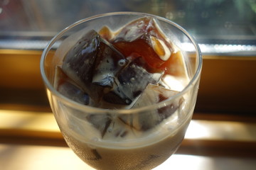 ワイングラスに入ったコーヒーゼリー
