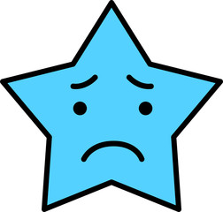 Blue Star emoticon icon