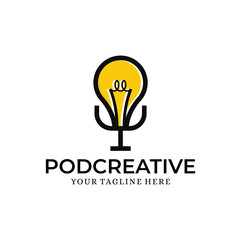 Podcast Creative Logo Design Template Inspiration - Vector