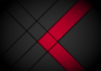 Red light arrow black with wavy mesh background Cover layout template