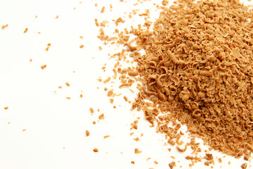 Grated chocolate background