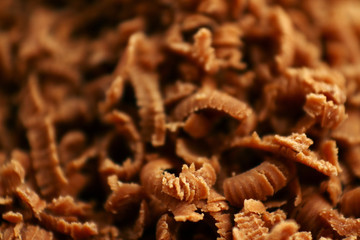 Grated chocolate background