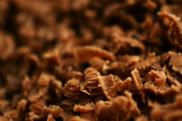 Grated chocolate background