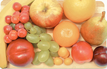 Fresh ripe fruits. Healthy nutrition containing vitamins