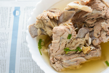 Slow Cooker Pork Bone Broth, it's simmered for many hours to extract as much nutrients from it. The...