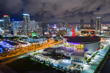 AA Arena Miami Downtown city scene