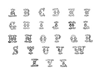 Hand Drawn Lettering Alphabet Vector