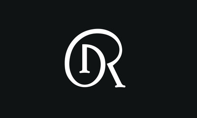 DR or RD or D or R abstract monogram letter mark logo vector template