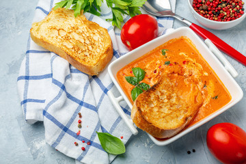 Homemade tomato soup.