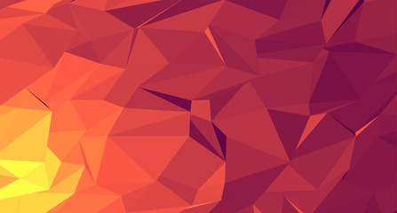 Orange Red Low polygon gradient backgro