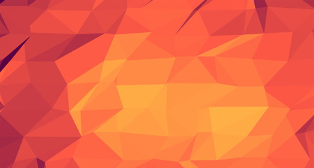 Orange Red Low polygon gradient backgro